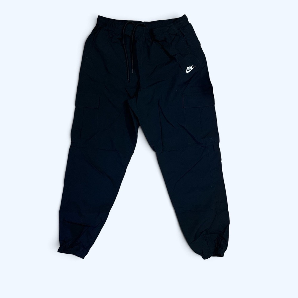 Nike Sportswear DD5207-010 Woven Unlined Utility Cargo Pants Black Sz M Tapered